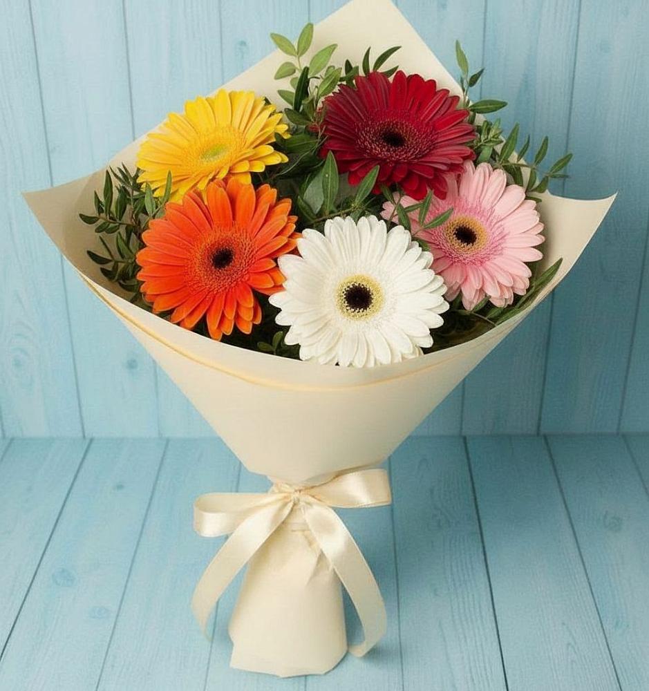 Букет цветов из: Герберы в Гайны