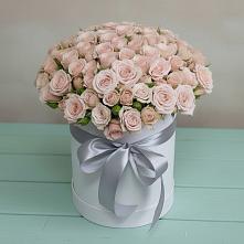 Цветочная композиция из Розы в шляпной коробке в Гайны