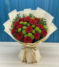 Букет цветов из:  Розы и Хризантемы в Гайны